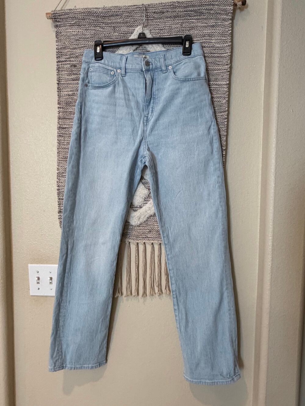 Madewell The ’90s Straight Jeans Women 28 High Rise Light Wash Denim 99% Cotton